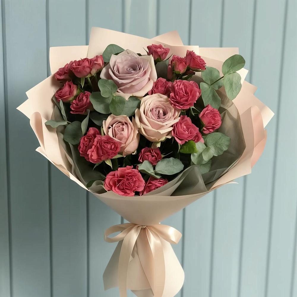Букет цветов из: Гвоздики и Розы в Коломыцево