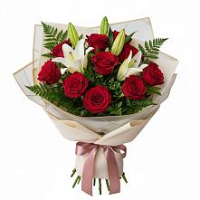 Букет цветов из:  Лилии и Розы #REPLACE_PRED# Коломыцево