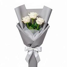 Букет 3 белые розы #REPLACE_PRED# Коломыцево