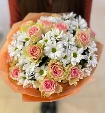 Букет цветов из:  Розы и Хризантемы #REPLACE_PRED# Коломыцево