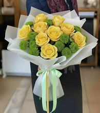 Букет цветов из:  Хризантемы и Розы в Коломыцево