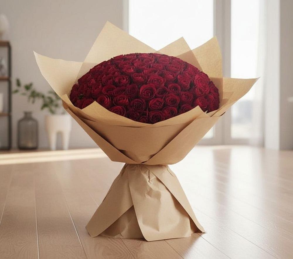 Букет 101 Красная роза в Коломыцево