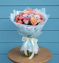 Букет цветов из:  Хризантемы и Розы в Коломыцево