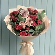 Букет цветов из:  Гвоздики и Розы #REPLACE_PRED# Коломыцево