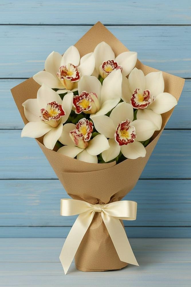 Букет цветов из: Орхидеи и Розы в Коломыцево